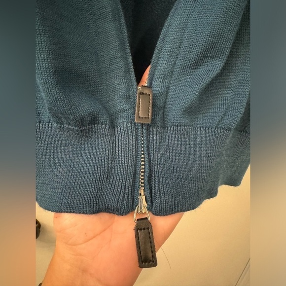 Bigotti Men’s Zip up Mock Neck Wool Blend Cardigan Sweater Zip Up Size S - Picture 8 of 14